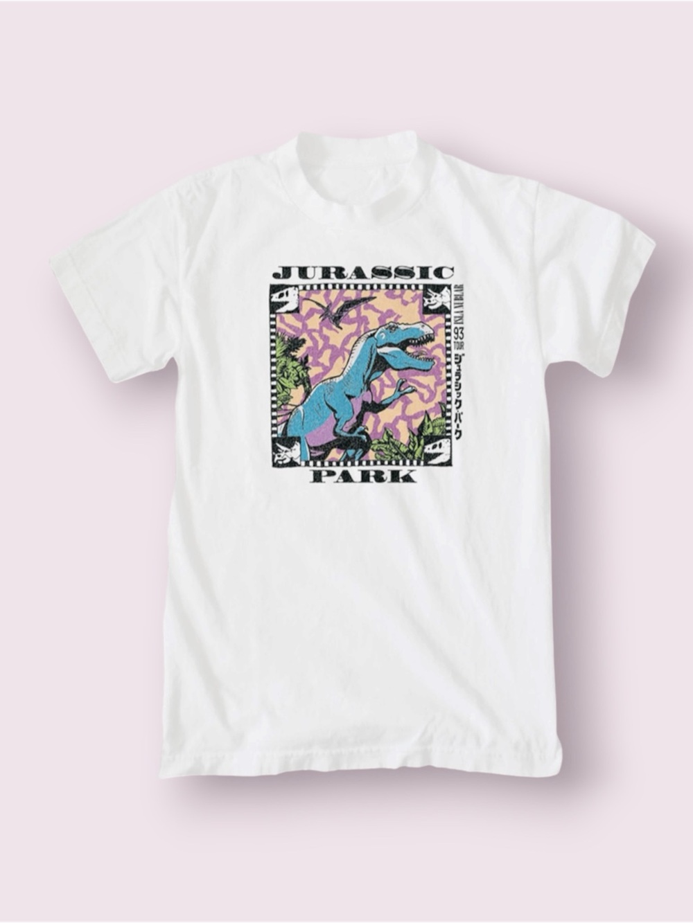 RIOT SOCIETY Jurassic Park Stamp Cotton Graphic T-Shirt